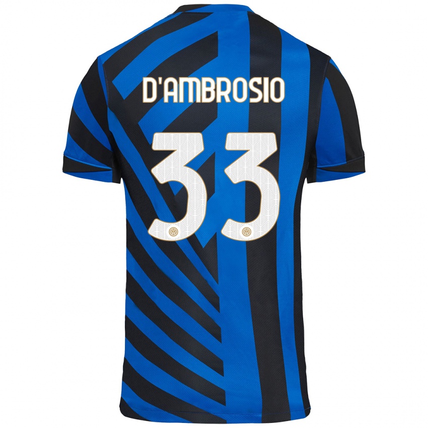 Kinder Danilo D'ambrosio #33 Blau Schwarz Heimtrikot Trikot 2024/25 T-Shirt Österreich