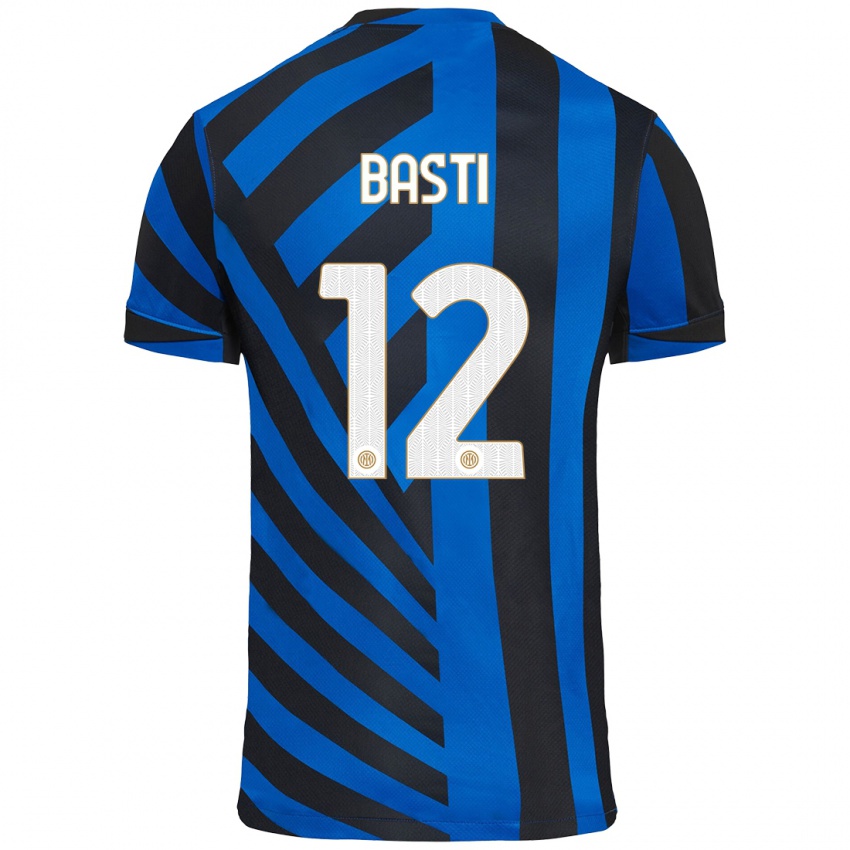 Kinder Matteo Basti #12 Blau Schwarz Heimtrikot Trikot 2024/25 T-Shirt Österreich