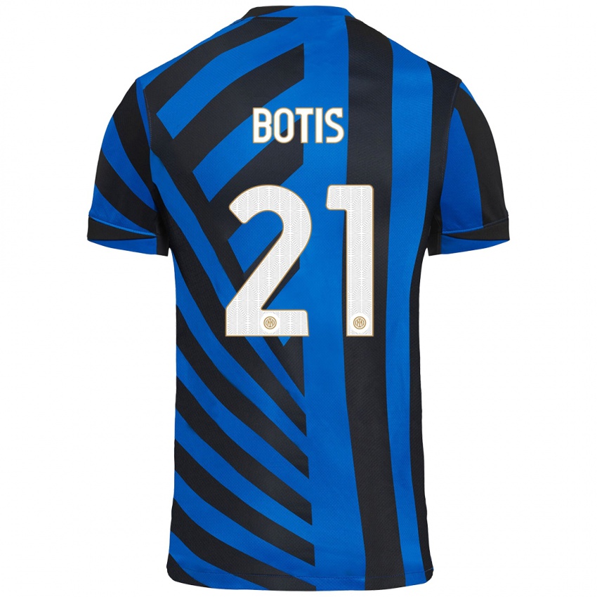 Kinder Nikolaos Botis #21 Blau Schwarz Heimtrikot Trikot 2024/25 T-Shirt Österreich