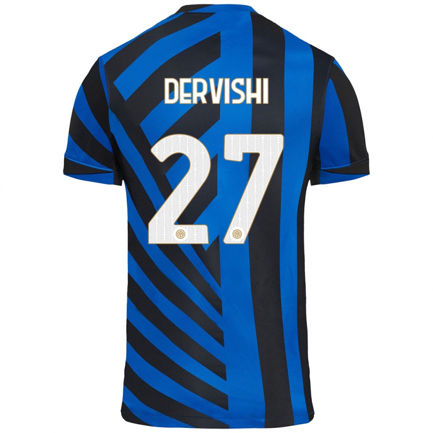 Kinder Kristian Dervishi #27 Blau Schwarz Heimtrikot Trikot 2024/25 T-Shirt Österreich