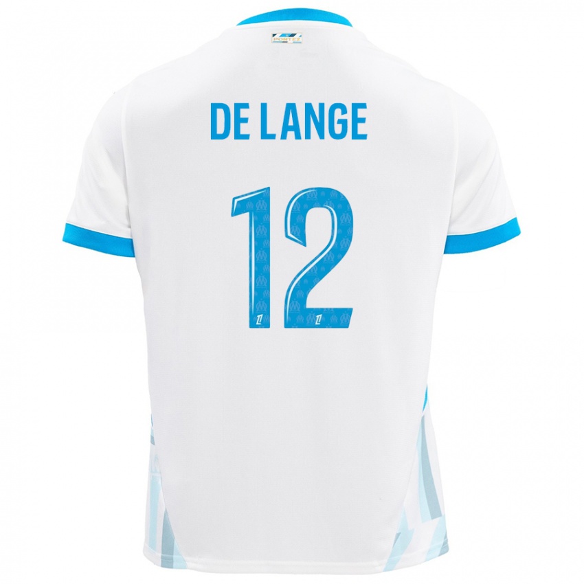 Kinder Jeffrey De Lange #12 Weiß Himmelblau Heimtrikot Trikot 2024/25 T-Shirt Österreich