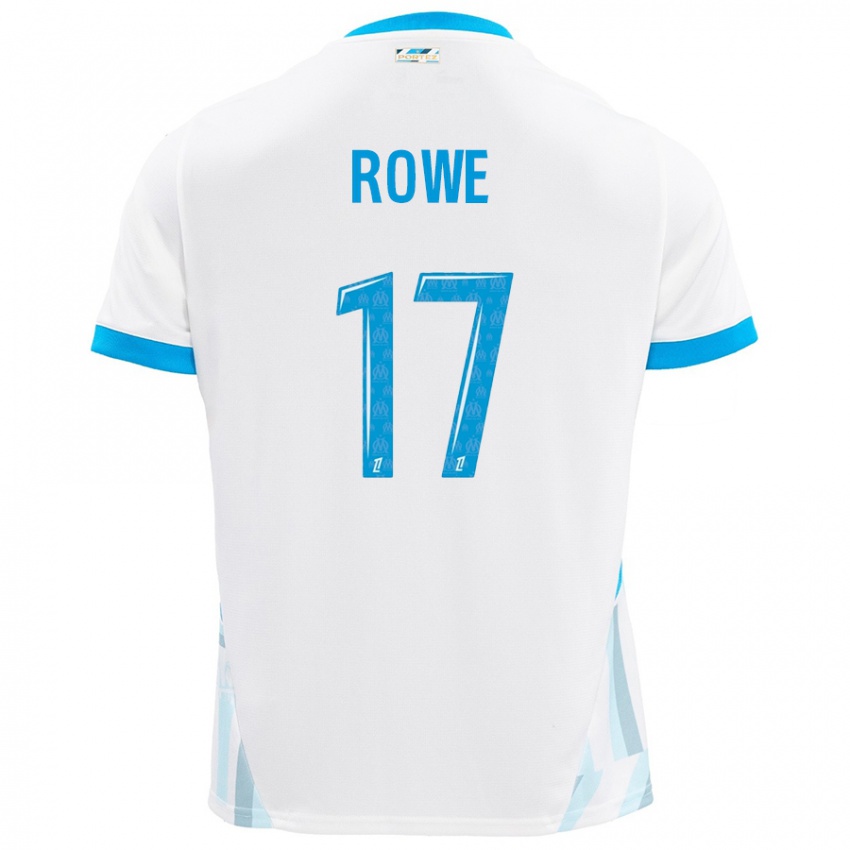 Kinder Jonathan Rowe #17 Weiß Himmelblau Heimtrikot Trikot 2024/25 T-Shirt Österreich