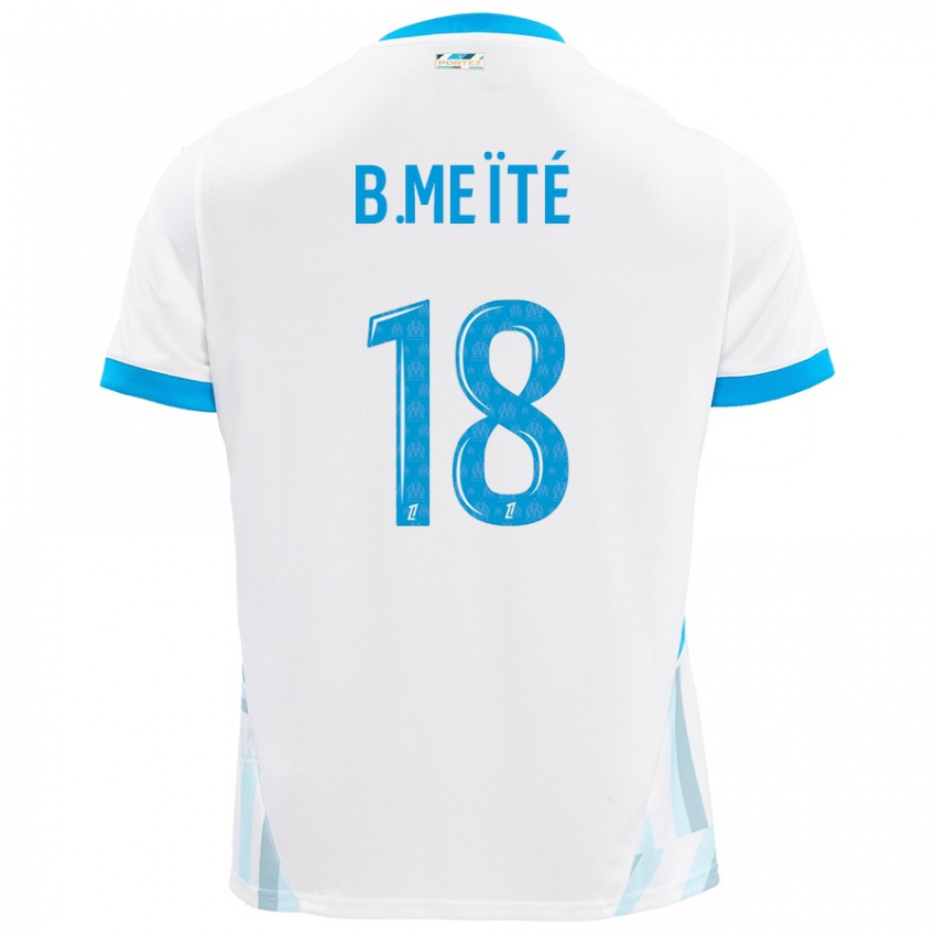 Kinder Bamo Meïté #18 Weiß Himmelblau Heimtrikot Trikot 2024/25 T-Shirt Österreich