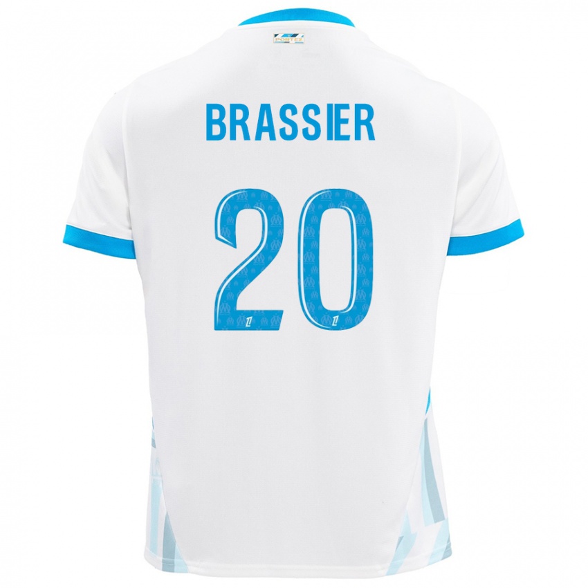 Kinder Lilian Brassier #20 Weiß Himmelblau Heimtrikot Trikot 2024/25 T-Shirt Österreich