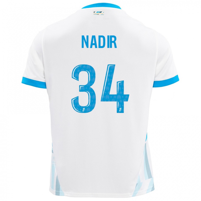 Kinder Bilal Nadir #34 Weiß Himmelblau Heimtrikot Trikot 2024/25 T-Shirt Österreich