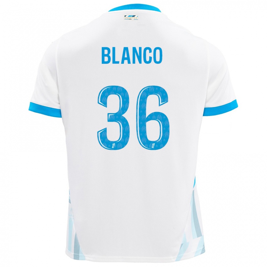 Kinder Ruben Blanco #36 Weiß Himmelblau Heimtrikot Trikot 2024/25 T-Shirt Österreich