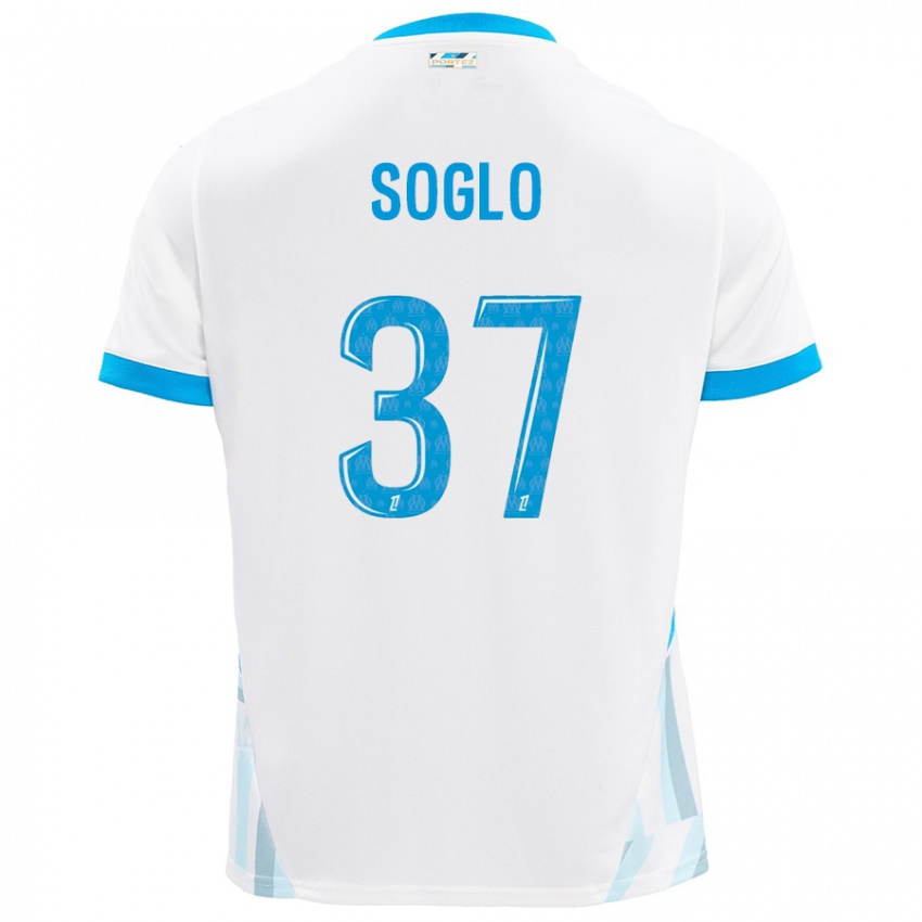 Kinder Emran Soglo #37 Weiß Himmelblau Heimtrikot Trikot 2024/25 T-Shirt Österreich