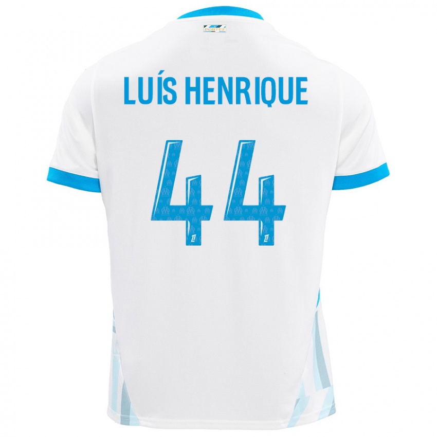 Kinder Luis Henrique #44 Weiß Himmelblau Heimtrikot Trikot 2024/25 T-Shirt Österreich