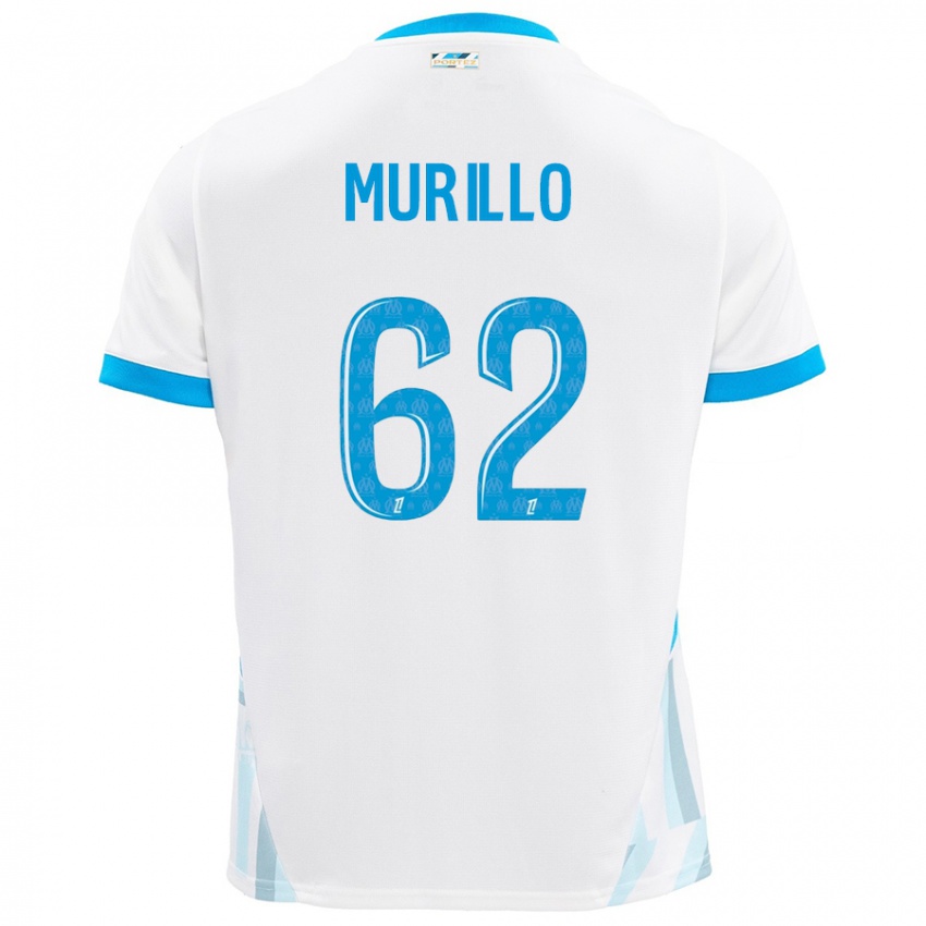 Kinder Amir Murillo #62 Weiß Himmelblau Heimtrikot Trikot 2024/25 T-Shirt Österreich