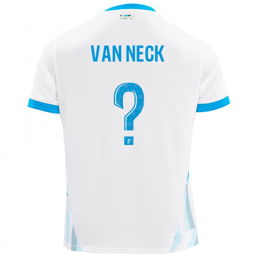 Kinder Jelle Van Neck #0 Weiß Himmelblau Heimtrikot Trikot 2024/25 T-Shirt Österreich