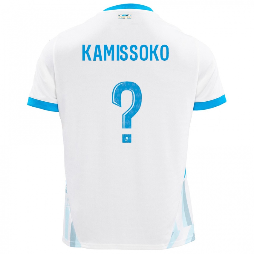 Kinder Nouhoum Kamissoko #0 Weiß Himmelblau Heimtrikot Trikot 2024/25 T-Shirt Österreich