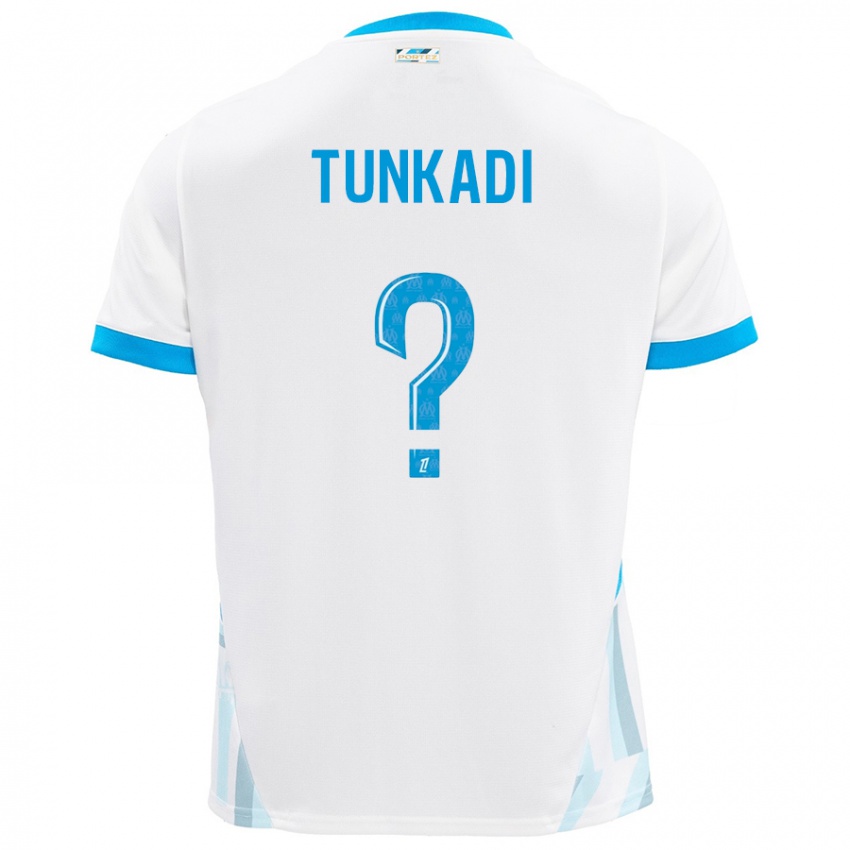 Kinder Alexandre Tunkadi #0 Weiß Himmelblau Heimtrikot Trikot 2024/25 T-Shirt Österreich