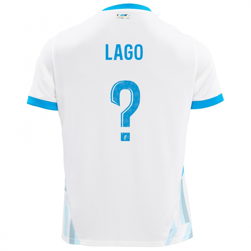 Kinder Ange Lago #0 Weiß Himmelblau Heimtrikot Trikot 2024/25 T-Shirt Österreich