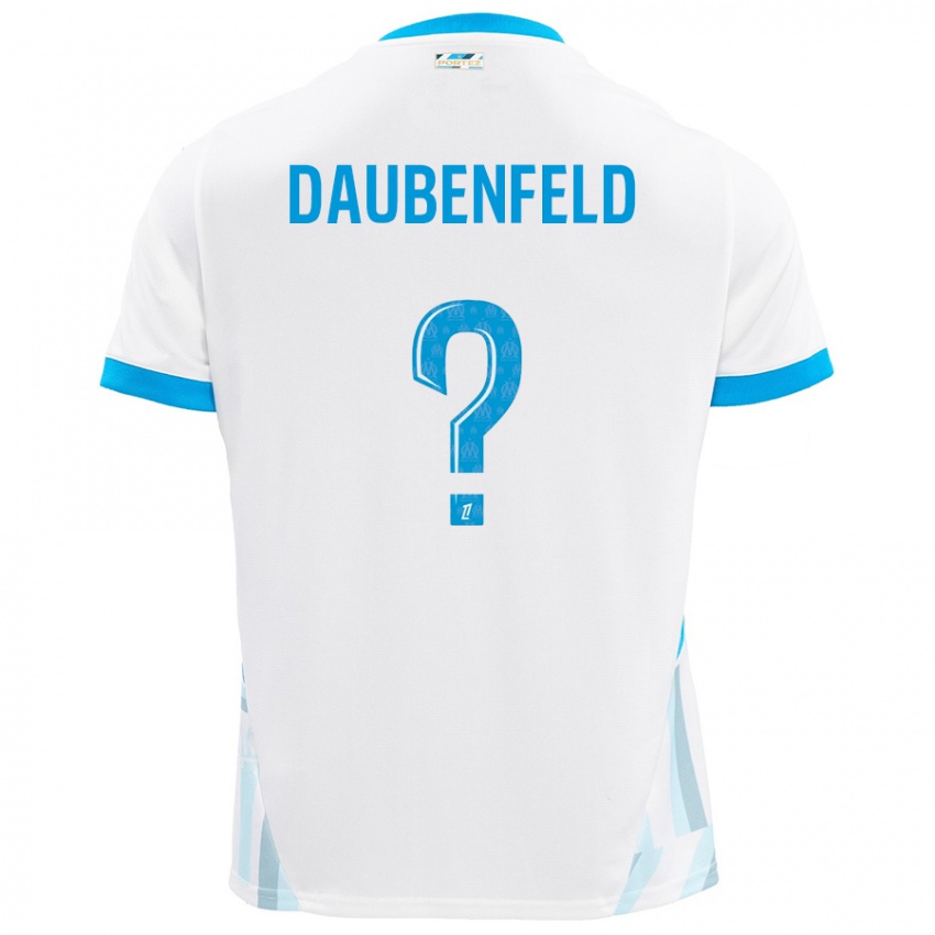 Kinder Lucas Daubenfeld #0 Weiß Himmelblau Heimtrikot Trikot 2024/25 T-Shirt Österreich