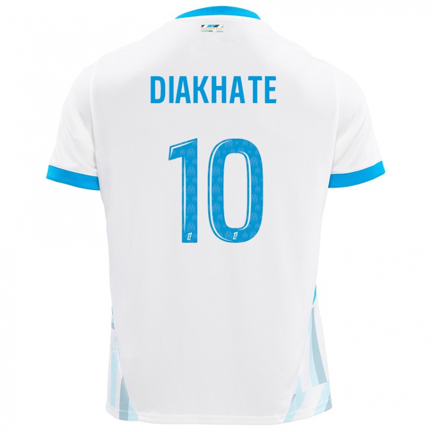 Kinder Ndeye Awa Diakhaté #10 Weiß Himmelblau Heimtrikot Trikot 2024/25 T-Shirt Österreich