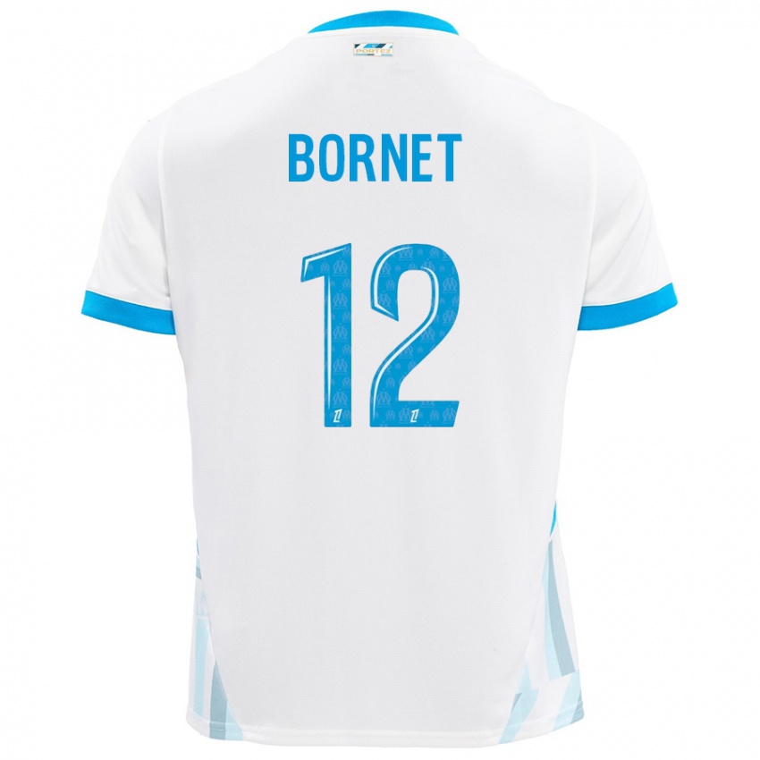 Kinder Camille Bornet #12 Weiß Himmelblau Heimtrikot Trikot 2024/25 T-Shirt Österreich