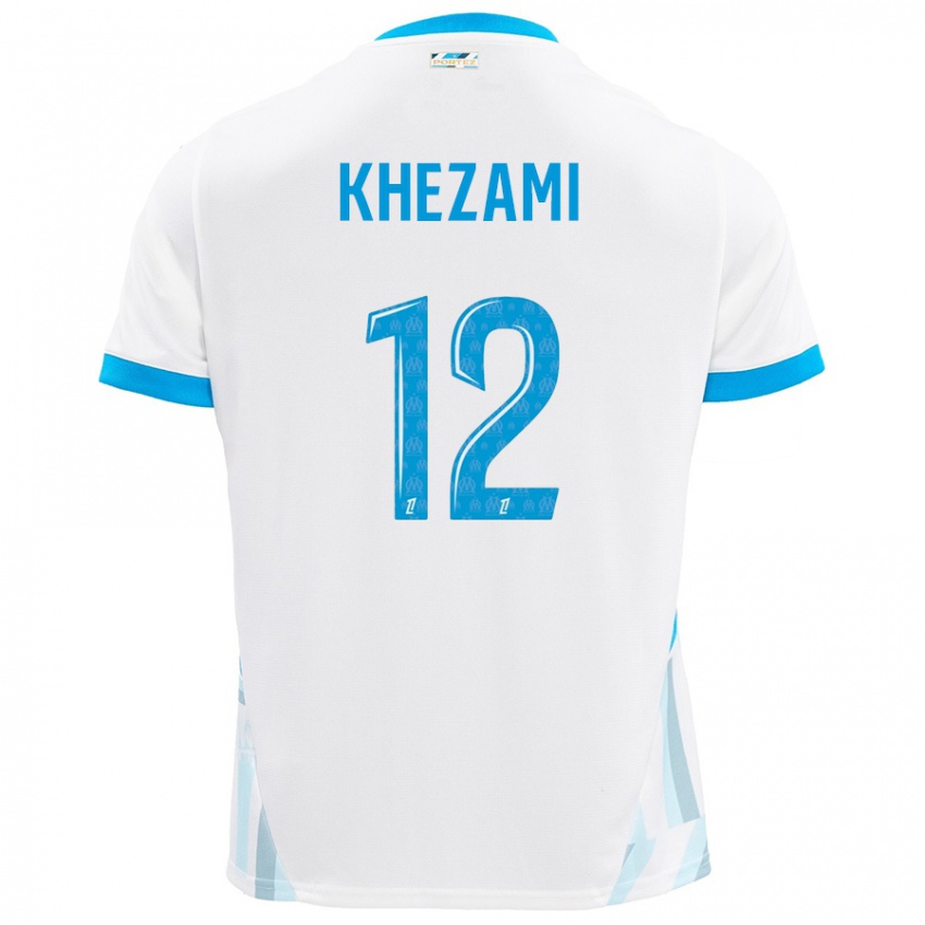 Kinder Roselène Khezami #12 Weiß Himmelblau Heimtrikot Trikot 2024/25 T-Shirt Österreich