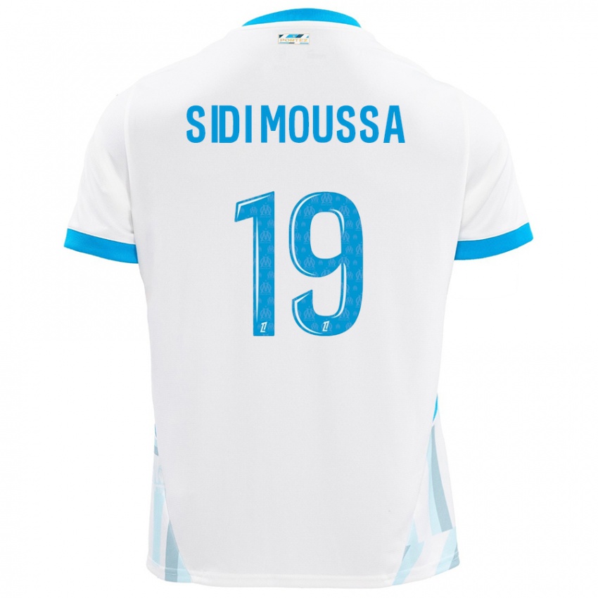 Kinder Salima Sidi Moussa #19 Weiß Himmelblau Heimtrikot Trikot 2024/25 T-Shirt Österreich