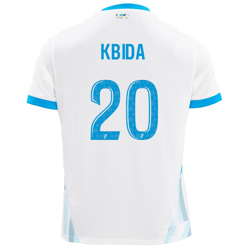 Kinder Inès Kbida #20 Weiß Himmelblau Heimtrikot Trikot 2024/25 T-Shirt Österreich