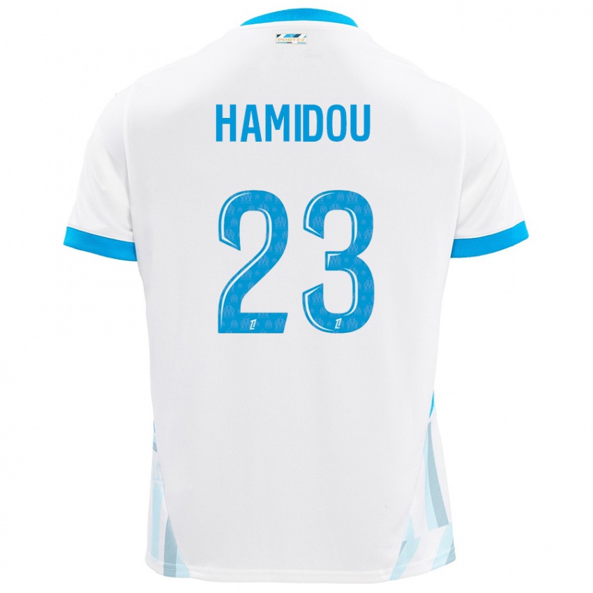 Kinder Jamila Hamidou #23 Weiß Himmelblau Heimtrikot Trikot 2024/25 T-Shirt Österreich