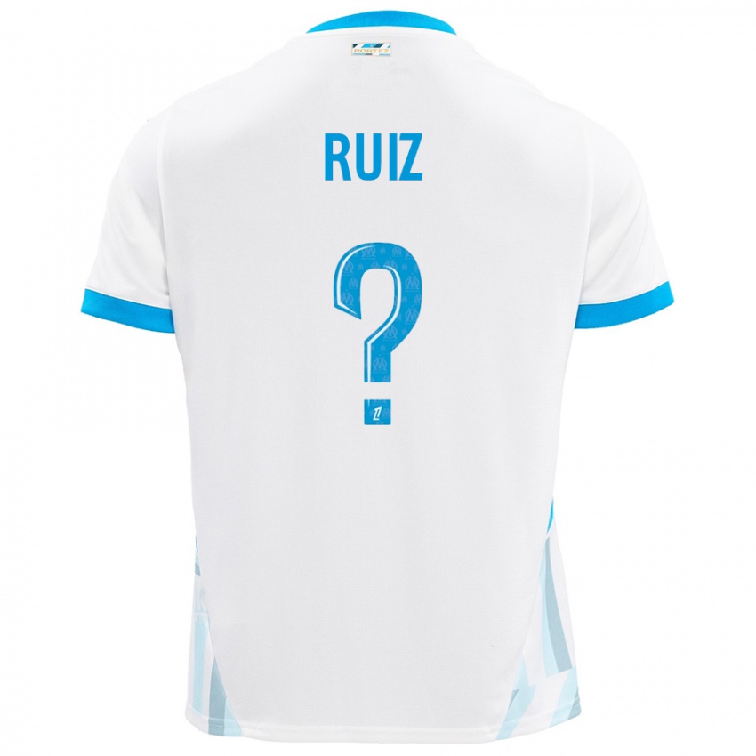 Kinder Pedro Ruiz #0 Weiß Himmelblau Heimtrikot Trikot 2024/25 T-Shirt Österreich