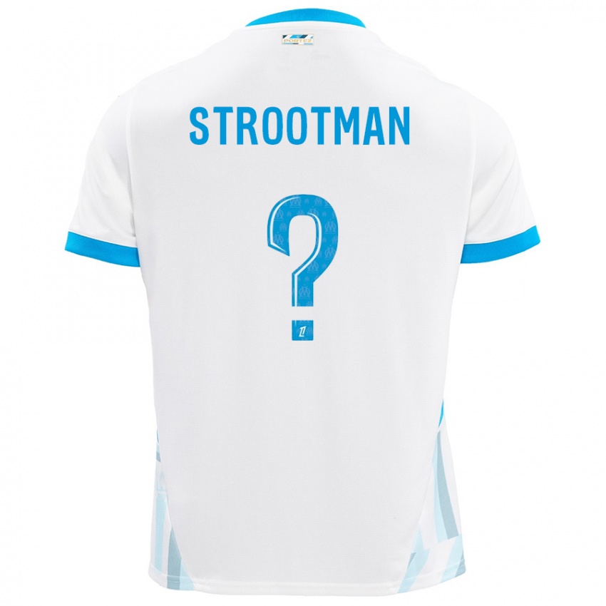 Kinder Kevin Strootman #0 Weiß Himmelblau Heimtrikot Trikot 2024/25 T-Shirt Österreich