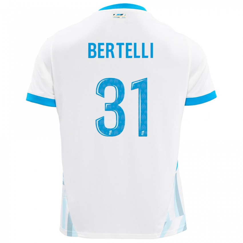 Kinder Ugo Bertelli #31 Weiß Himmelblau Heimtrikot Trikot 2024/25 T-Shirt Österreich