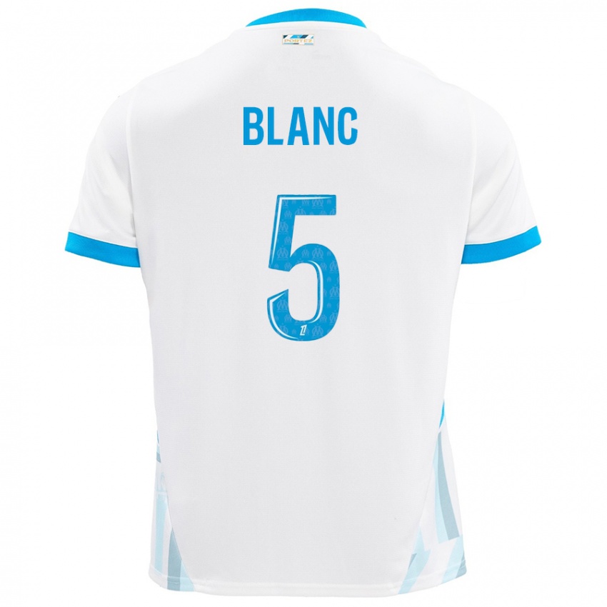 Kinder Amandine Blanc #5 Weiß Himmelblau Heimtrikot Trikot 2024/25 T-Shirt Österreich