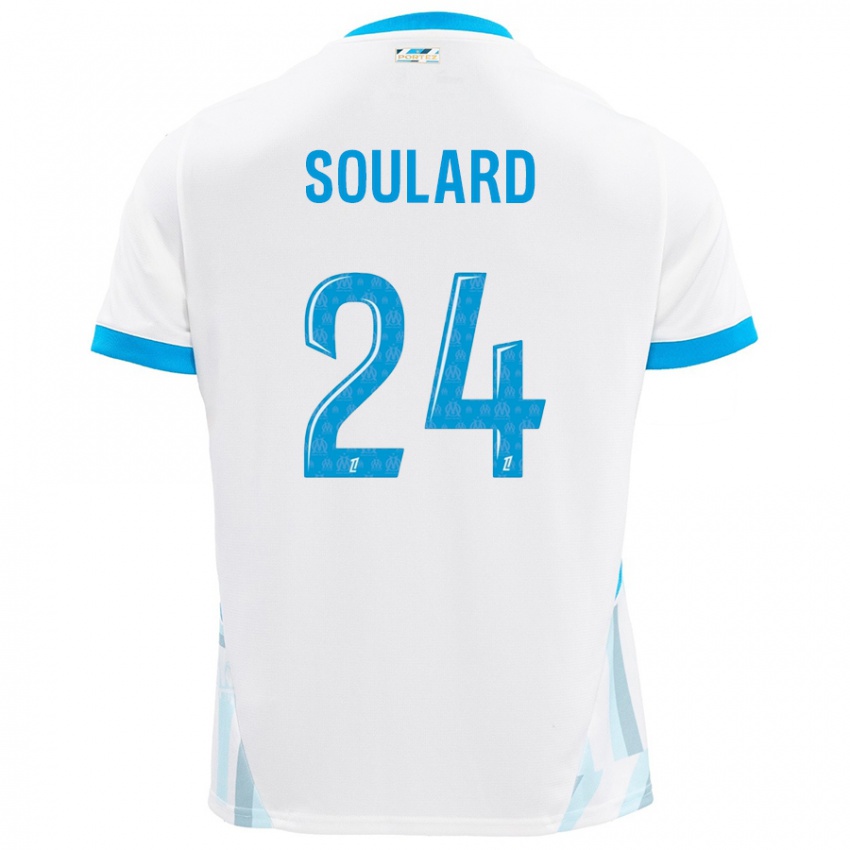 Kinder Amandine Soulard #24 Weiß Himmelblau Heimtrikot Trikot 2024/25 T-Shirt Österreich