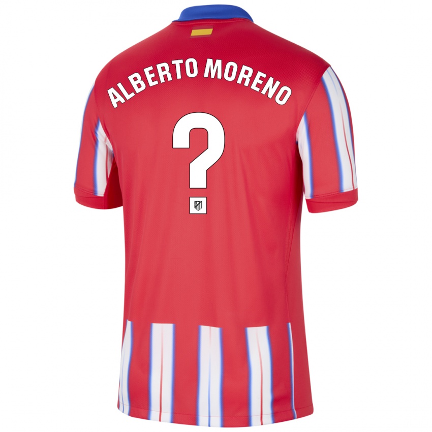 Kinder Alberto Moreno #0 Rot Weiß Blau Heimtrikot Trikot 2024/25 T-Shirt Österreich