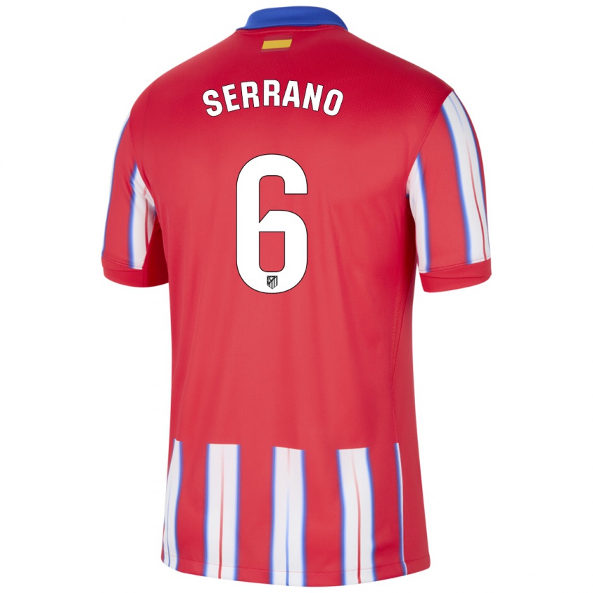 Kinder Javi Serrano #6 Rot Weiß Blau Heimtrikot Trikot 2024/25 T-Shirt Österreich