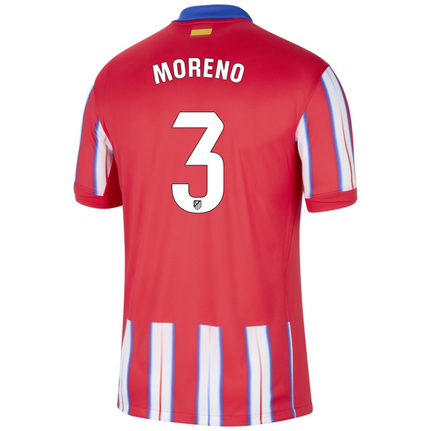 Kinder Marco Moreno #3 Rot Weiß Blau Heimtrikot Trikot 2024/25 T-Shirt Österreich