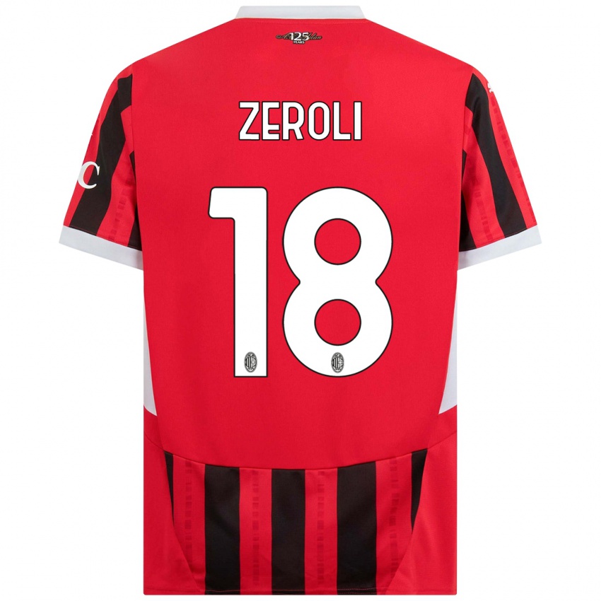 Kinder Kevin Zeroli #18 Rot Schwarz Heimtrikot Trikot 2024/25 T-Shirt Österreich