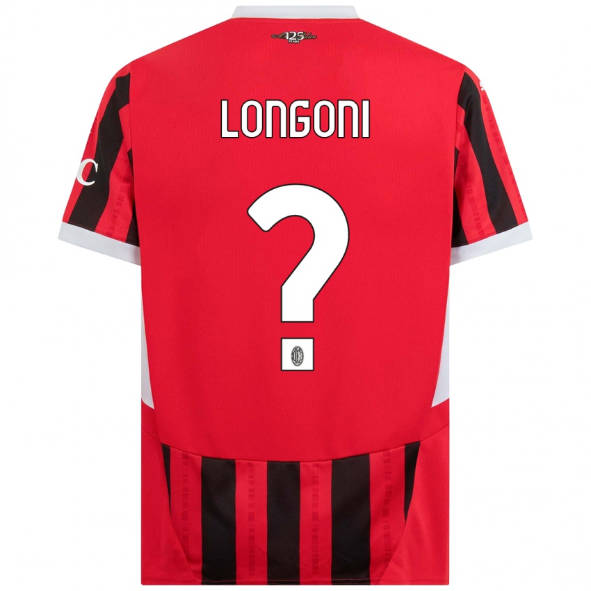 Kinder Alessandro Longoni #0 Rot Schwarz Heimtrikot Trikot 2024/25 T-Shirt Österreich