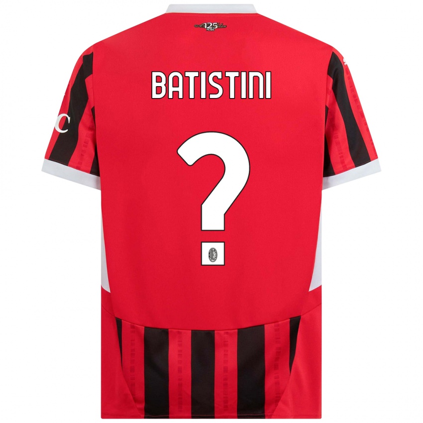 Kinder Simone Batistini #0 Rot Schwarz Heimtrikot Trikot 2024/25 T-Shirt Österreich