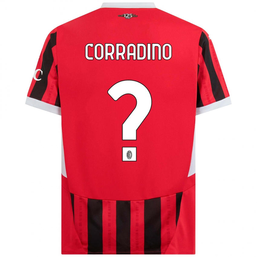 Kinder Riccardo Corradino #0 Rot Schwarz Heimtrikot Trikot 2024/25 T-Shirt Österreich