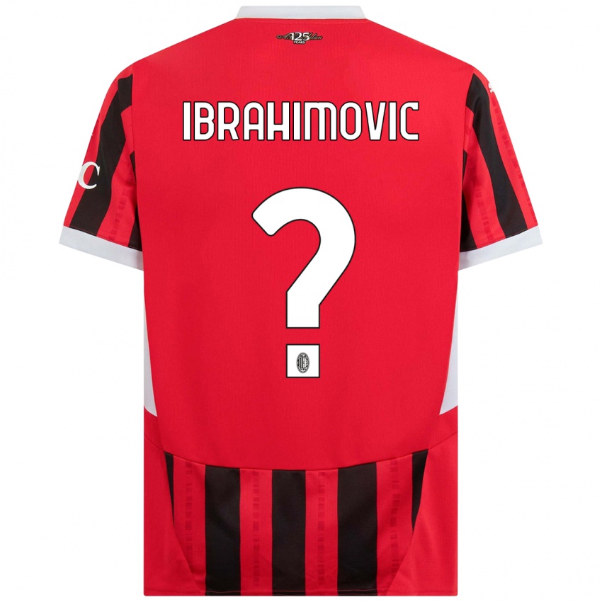 Kinder Vincent Ibrahimovic #0 Rot Schwarz Heimtrikot Trikot 2024/25 T-Shirt Österreich