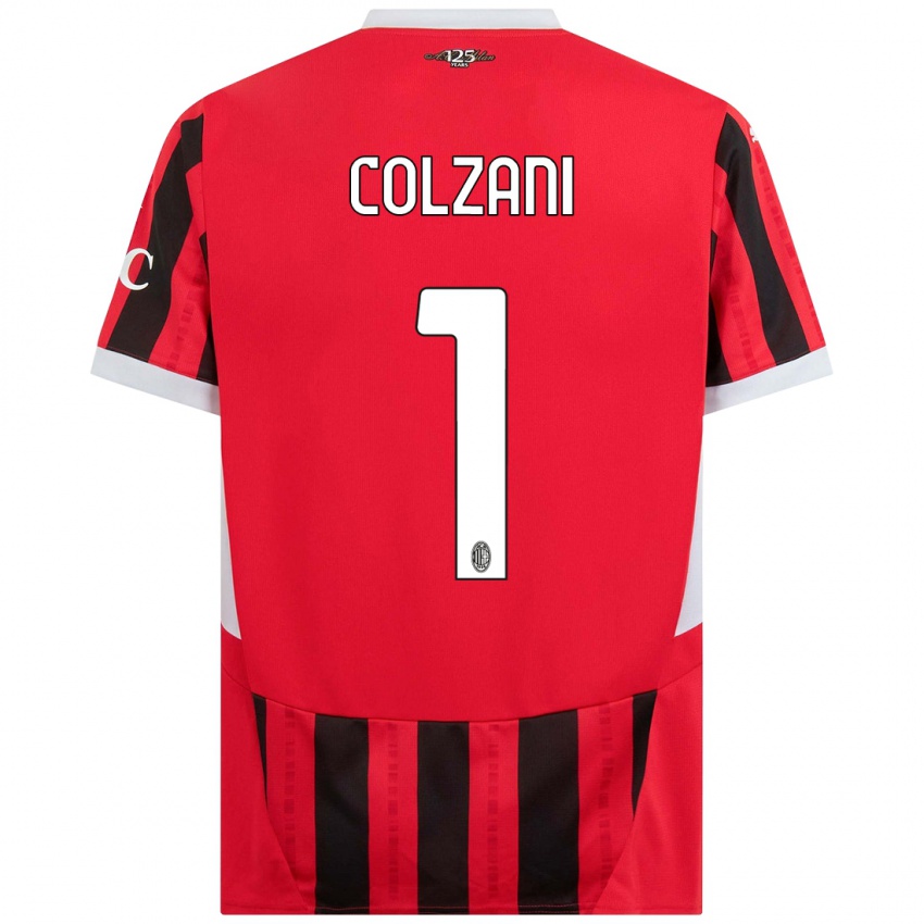 Kinder Edoardo Colzani #1 Rot Schwarz Heimtrikot Trikot 2024/25 T-Shirt Österreich