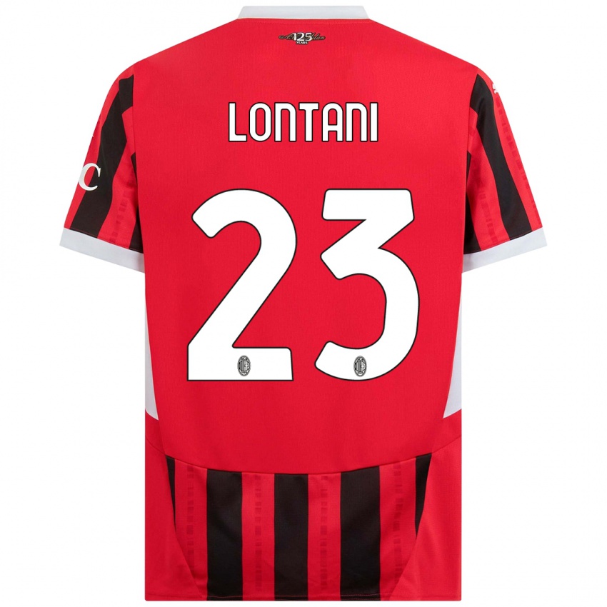 Kinder Simone Lontani #23 Rot Schwarz Heimtrikot Trikot 2024/25 T-Shirt Österreich