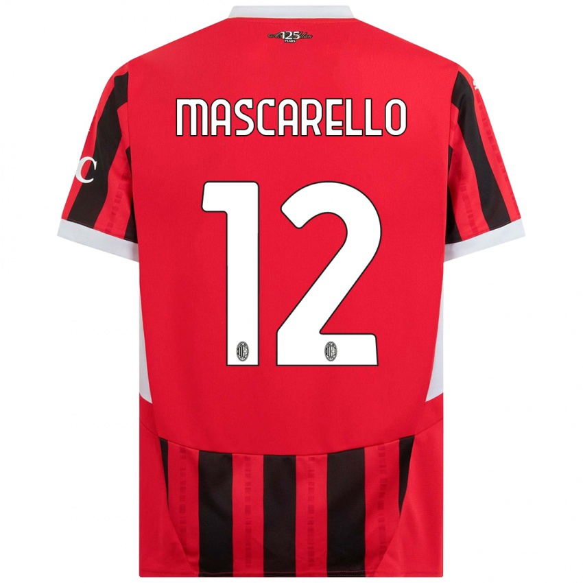 Kinder Marta Mascarello #12 Rot Schwarz Heimtrikot Trikot 2024/25 T-Shirt Österreich