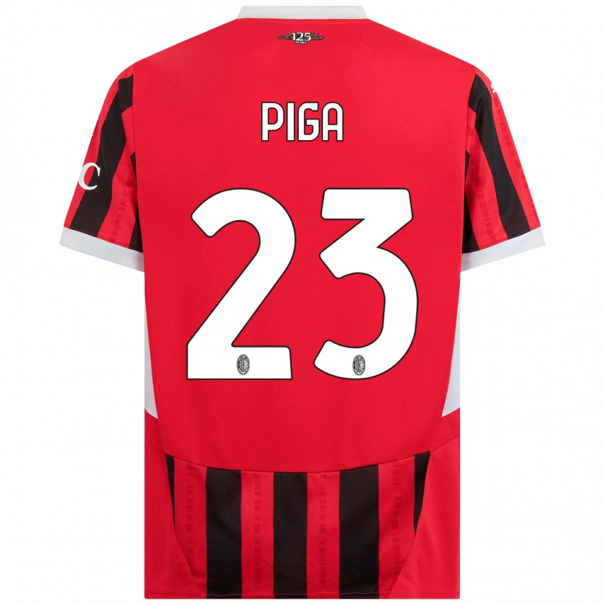 Kinder Julie Piga #23 Rot Schwarz Heimtrikot Trikot 2024/25 T-Shirt Österreich