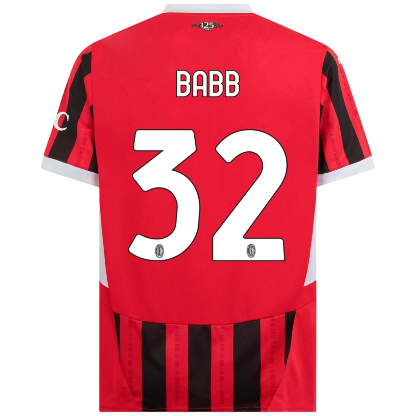 Kinder Selena Delia Babb #32 Rot Schwarz Heimtrikot Trikot 2024/25 T-Shirt Österreich