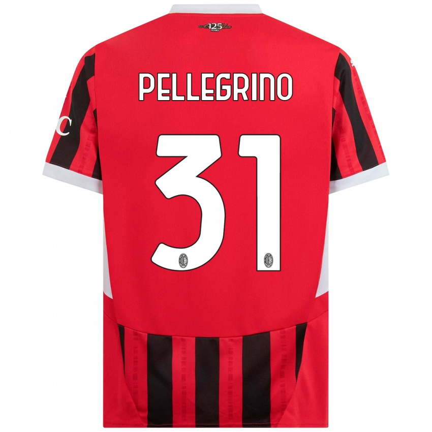 Kinder Marco Pellegrino #31 Rot Schwarz Heimtrikot Trikot 2024/25 T-Shirt Österreich