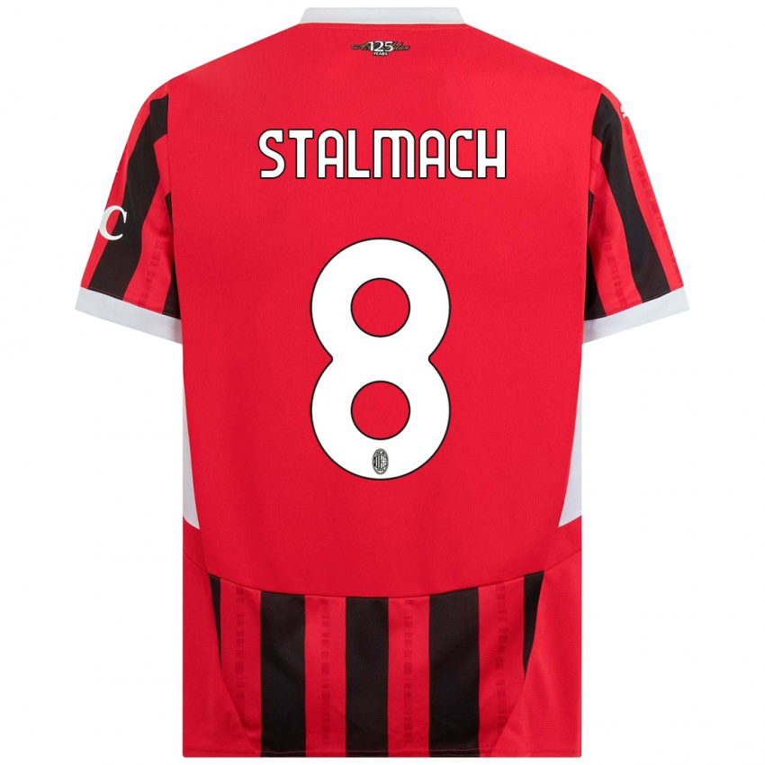 Kinder Dariusz Stalmach #8 Rot Schwarz Heimtrikot Trikot 2024/25 T-Shirt Österreich