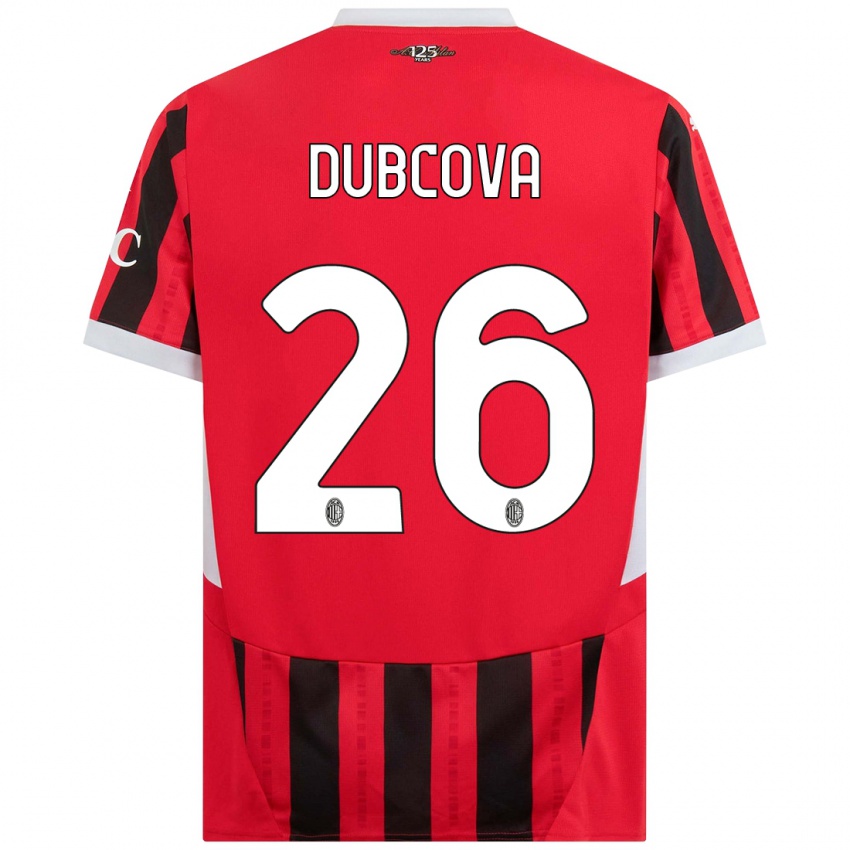 Kinder Michaela Dubcova #26 Rot Schwarz Heimtrikot Trikot 2024/25 T-Shirt Österreich