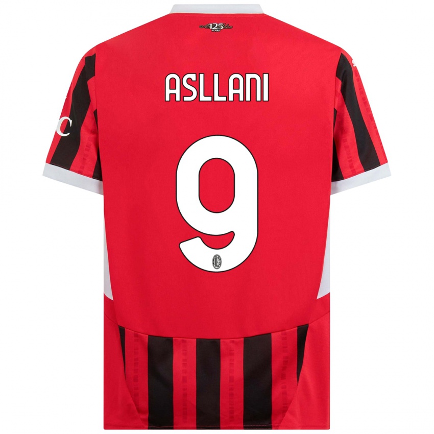 Kinder Kosovare Asllani #9 Rot Schwarz Heimtrikot Trikot 2024/25 T-Shirt Österreich