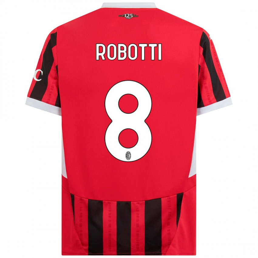 Kinder Giovanni Robotti #8 Rot Schwarz Heimtrikot Trikot 2024/25 T-Shirt Österreich