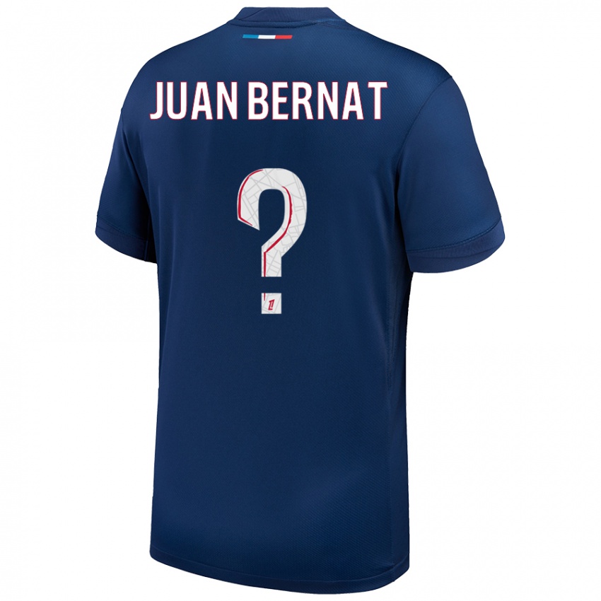 Kinder Juan Bernat #0 Marineblau Weiß Heimtrikot Trikot 2024/25 T-Shirt Österreich