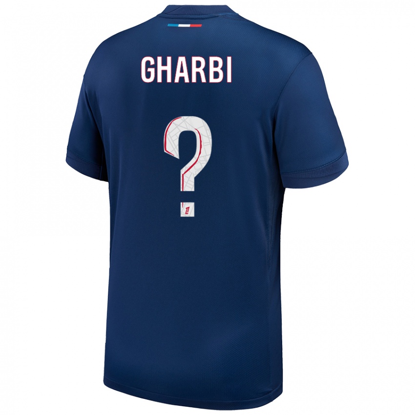 Kinder Ismael Gharbi #0 Marineblau Weiß Heimtrikot Trikot 2024/25 T-Shirt Österreich