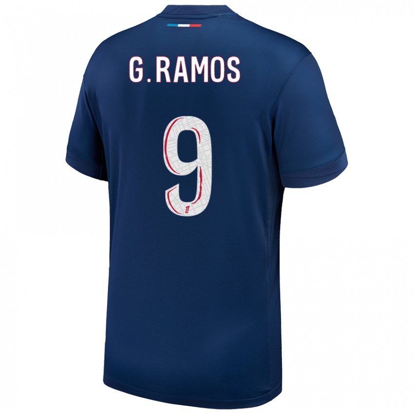 Kinder Gonçalo Ramos #9 Marineblau Weiß Heimtrikot Trikot 2024/25 T-Shirt Österreich